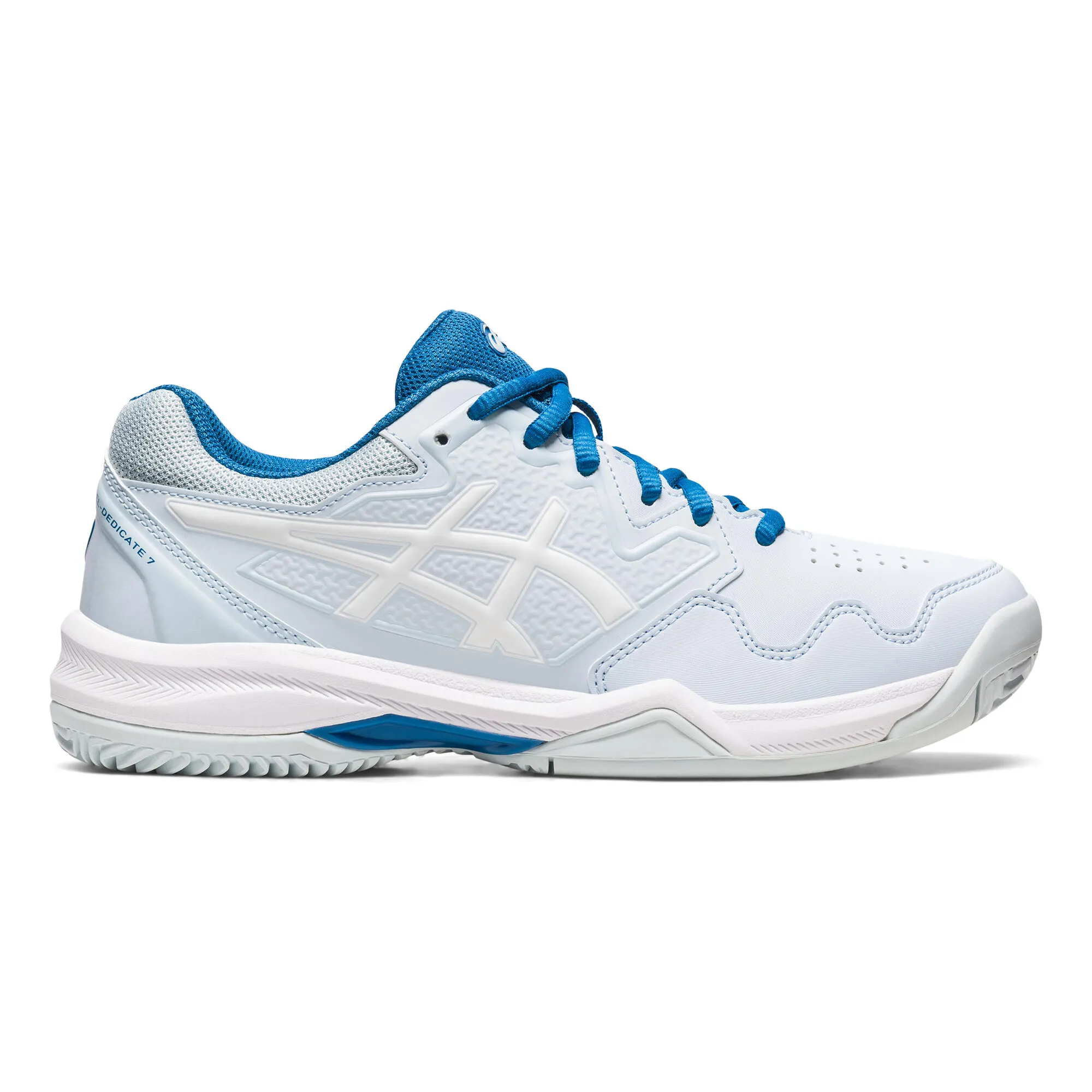 Asics Gel-Dedicate 7 Scarpa Per Terra Rossa Donna - Blu Chiaro, Bianco