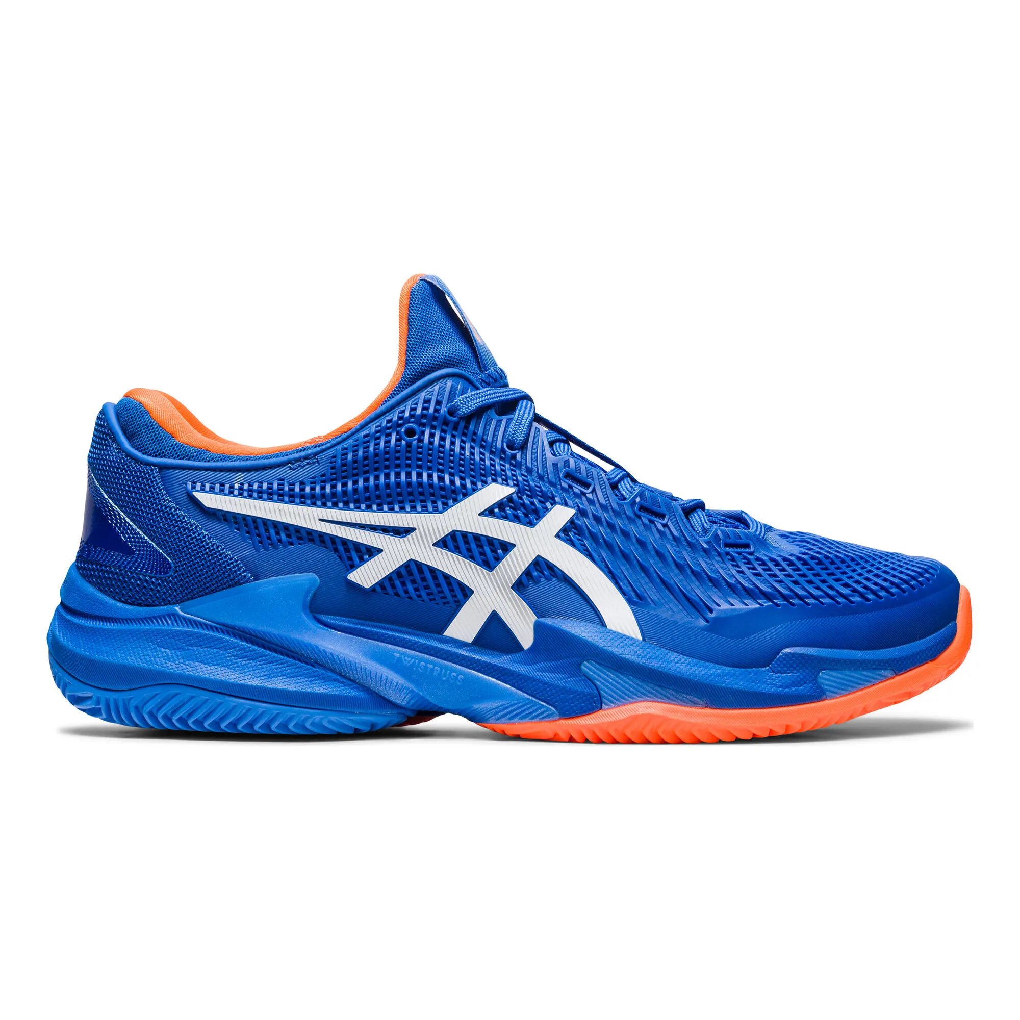 Asics Court FF 3 Novak Scarpa Per Terra Rossa Uomini - Blu, Bianco