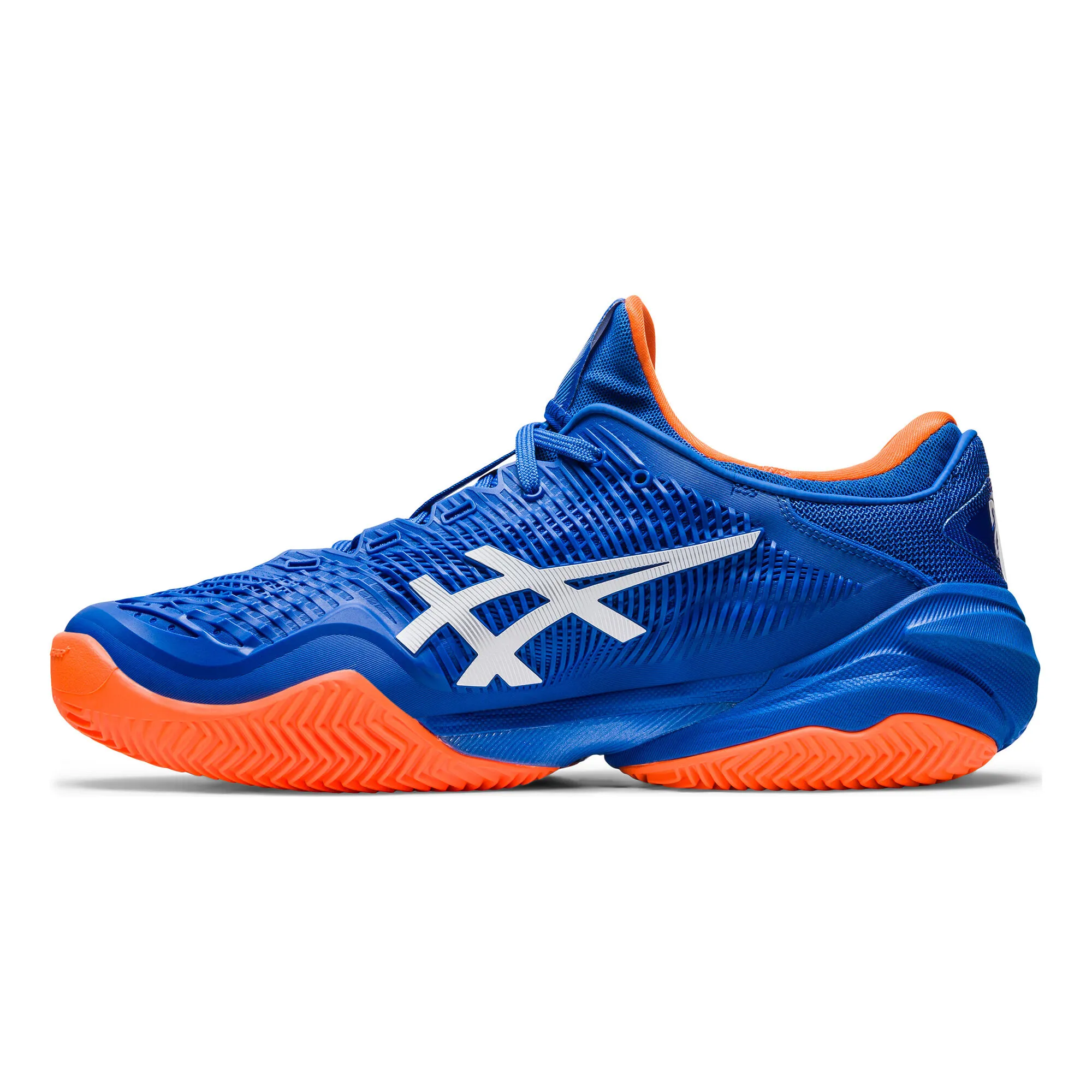 Asics Court FF 3 Novak Scarpa Per Terra Rossa Uomini - Blu, Bianco - immagine 2