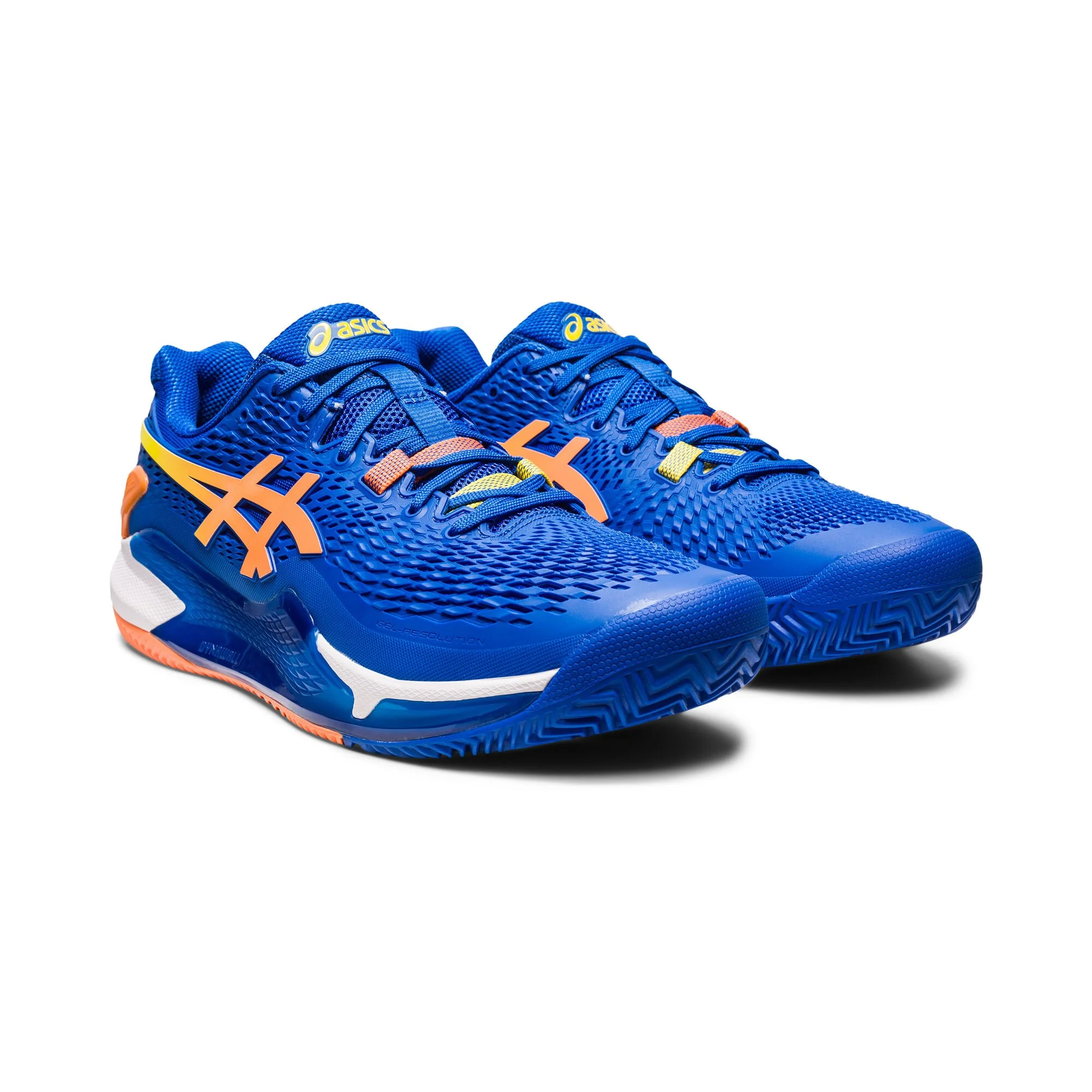 Asics Gel-Resolution 9 CLAY Scarpa Per Terra Rossa Uomini - Blu, Arancione - immagine 3