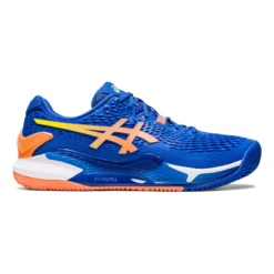 Asics Gel-Resolution 9 CLAY Scarpa Per Terra Rossa Uomini - Blu, Arancione