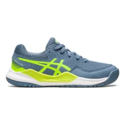 Asics Gel-Resolution 9 GS Scarpa Per Tutte Le Superfici Bambini - Blu Scuro, Verde Neon