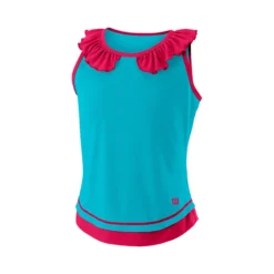 Wilson Competition II Canottiera Ragazze - Blu, Rosa