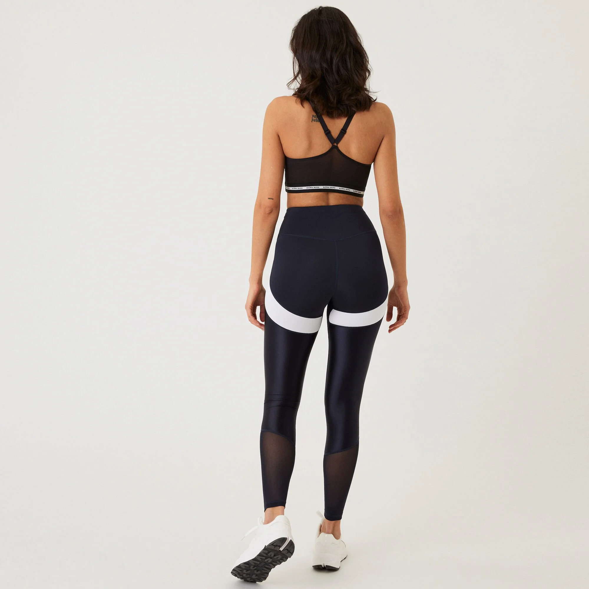 BJØRN BORG Borg High Waist Swipe Calzamaglia Donna - Blu Scuro, Bianco - immagine 6