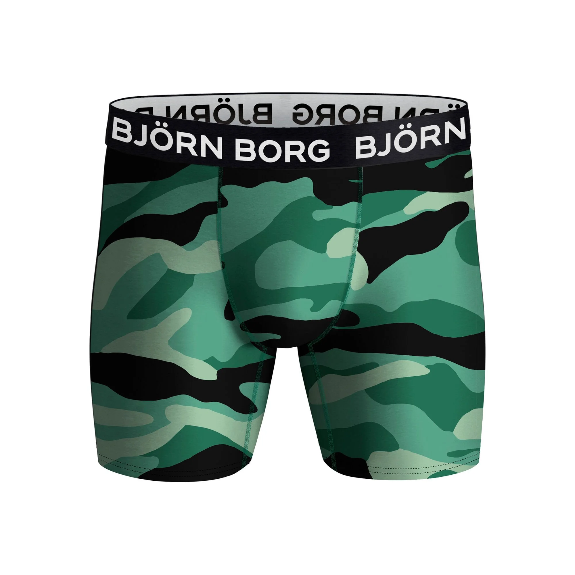 BJØRN BORG Performance Boxer Confezione Da 2 Uomini - Verde, Nero - immagine 2