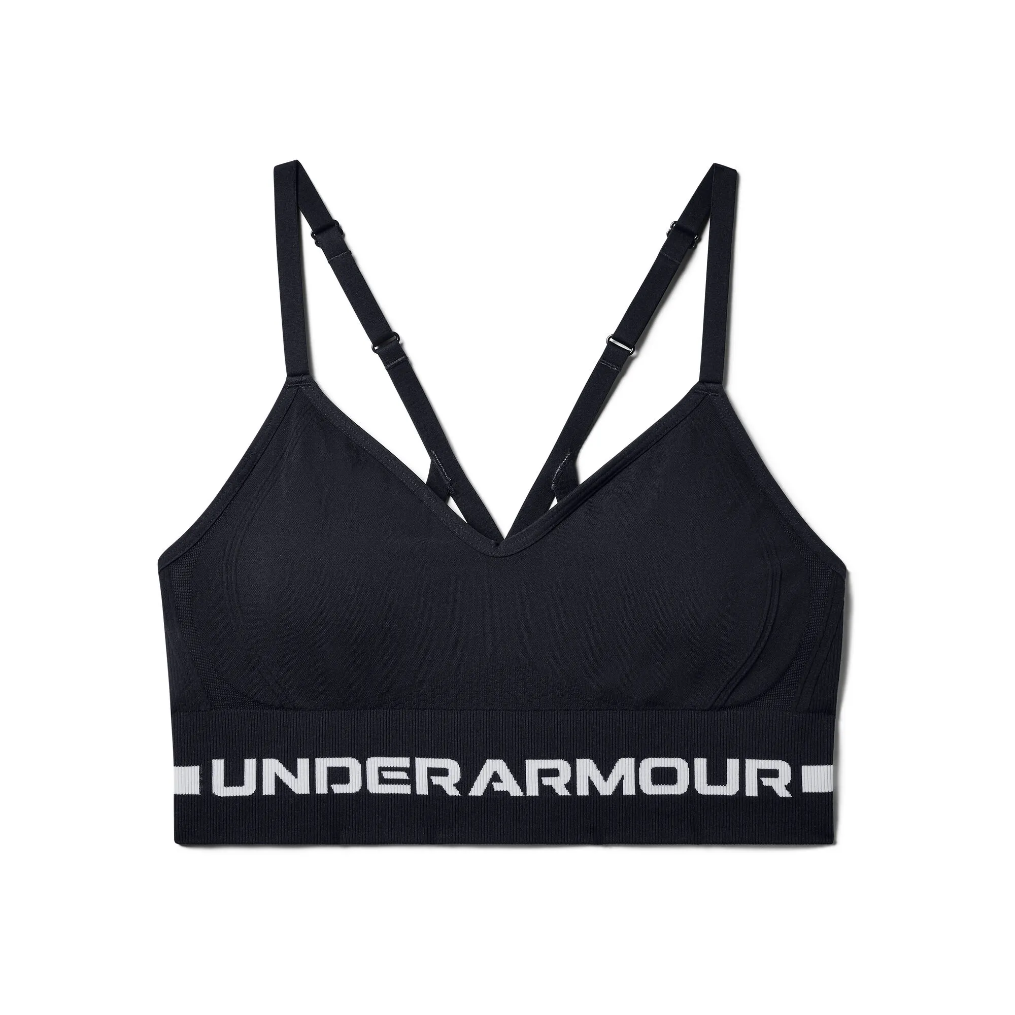 Under Armour Seamless Low Long Reggiseni Sportivi Donna - Nero, Grigio Chiaro