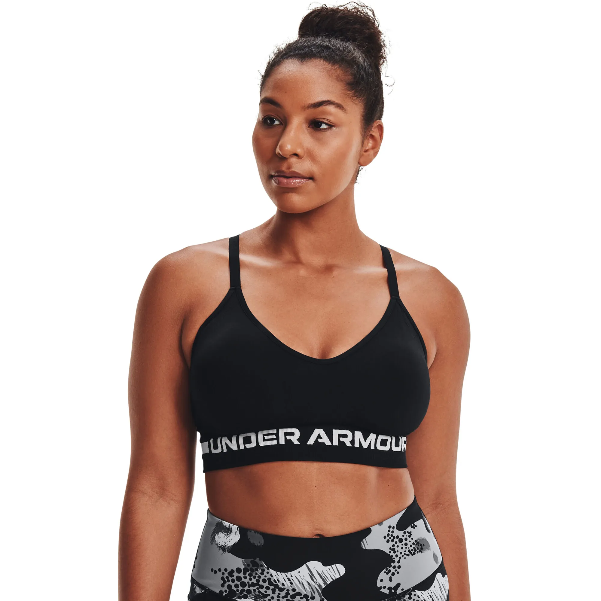Under Armour Seamless Low Long Reggiseni Sportivi Donna - Nero, Grigio Chiaro - immagine 7