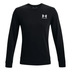 Under Armour Rival Terry LC Manica Lunga Uomini - Nero