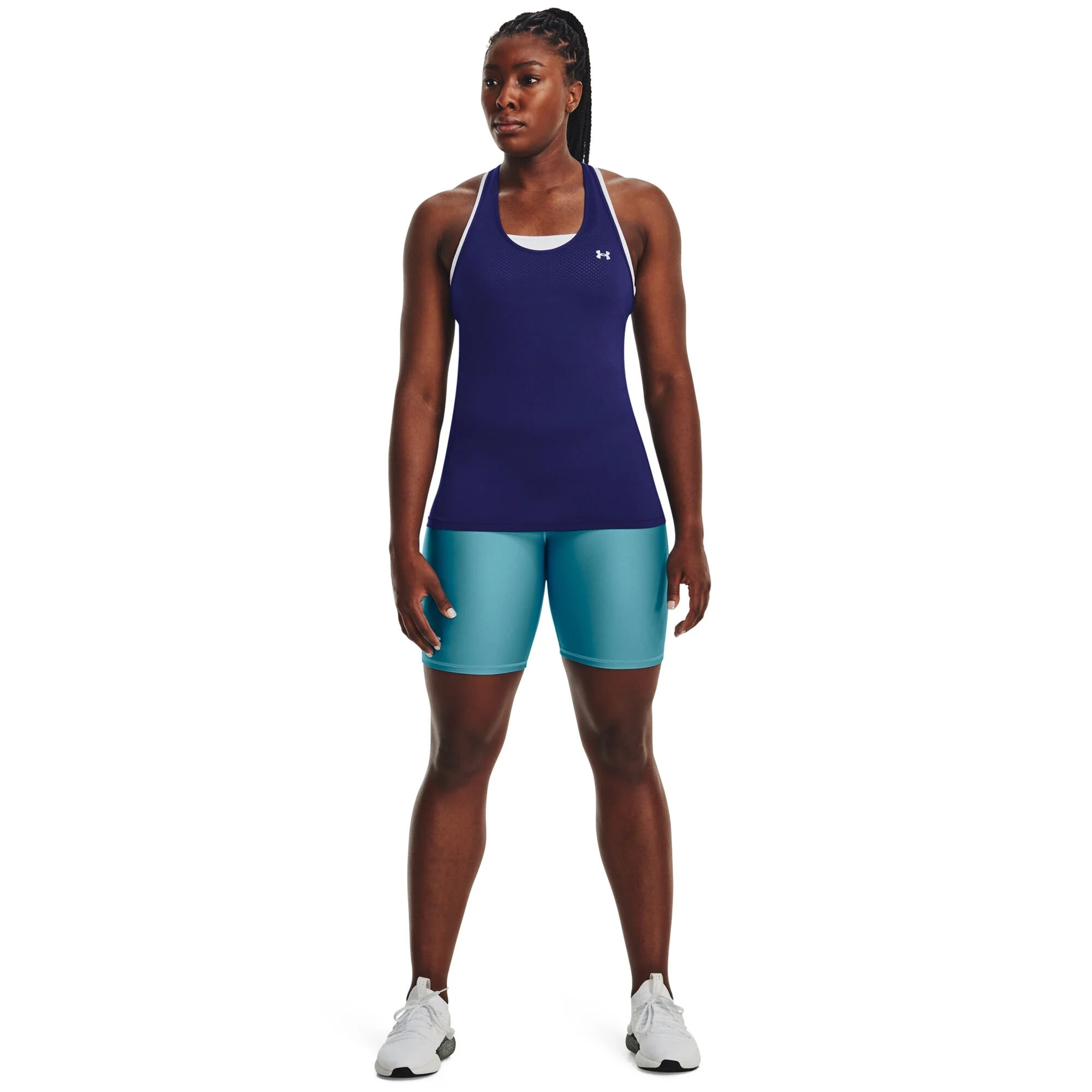 Under Armour Heatgear Racer Canottiera Donna - Blu Scuro - immagine 5