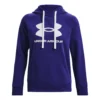 Under Armour Rival Logo Felpa Con Cappuccio Donna - Blu Scuro, Bianco
