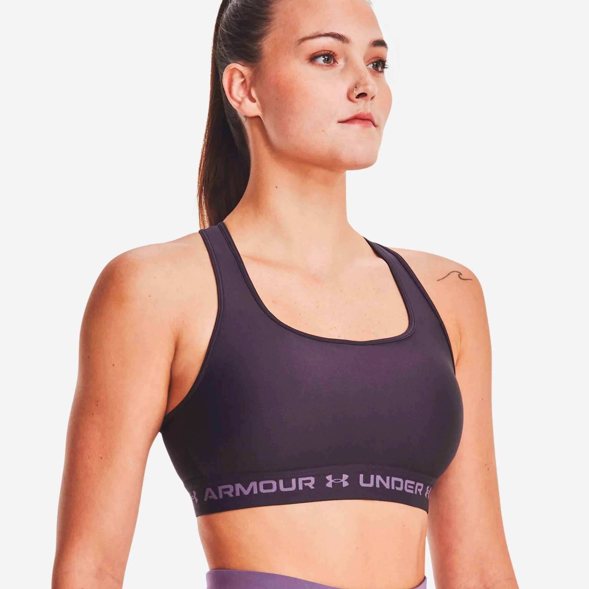 Under Armour Crossback Mid Reggiseni Sportivi Donna - Viola - immagine 3