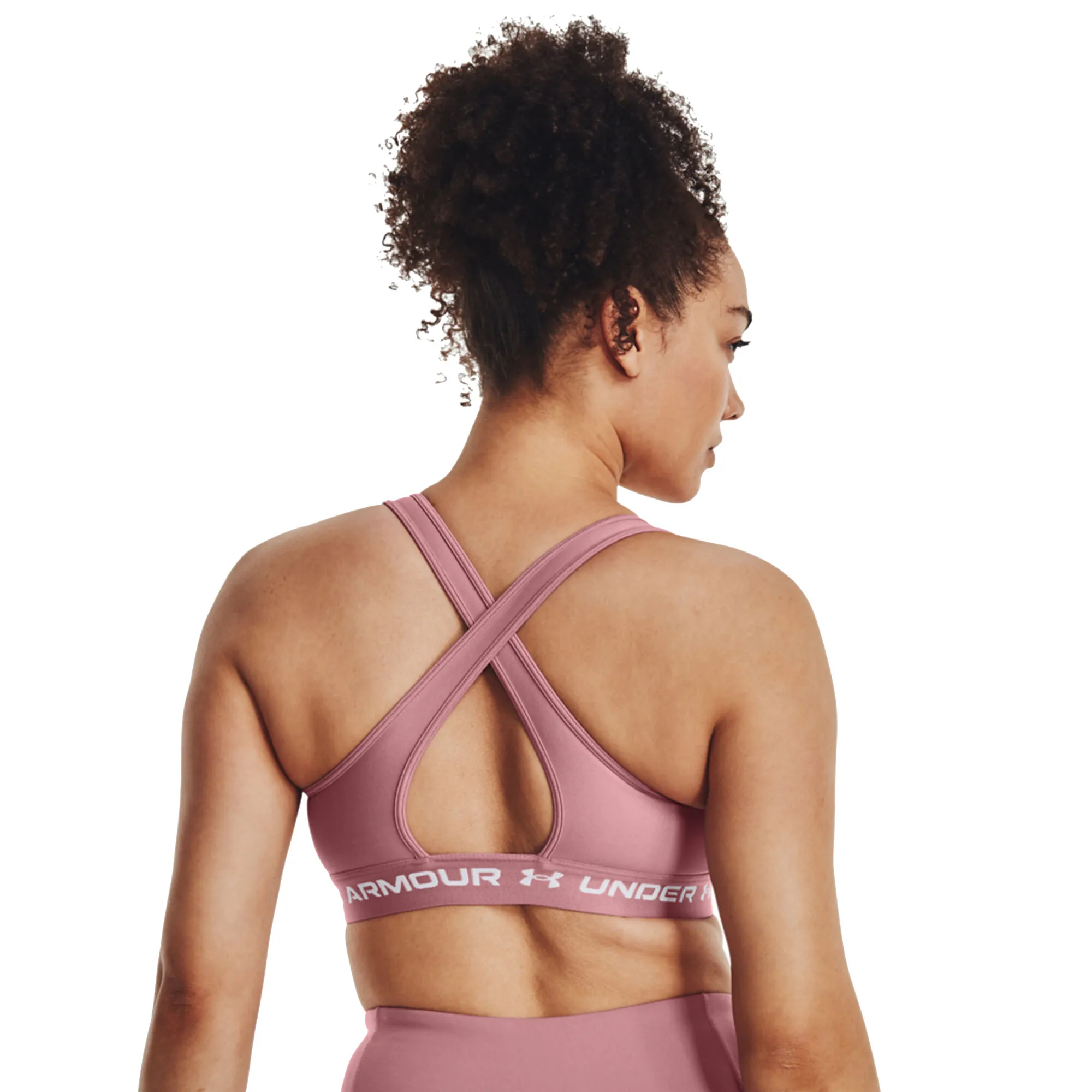 Under Armour Crossback Mid Reggiseni Sportivi Donna - Rosa - immagine 5