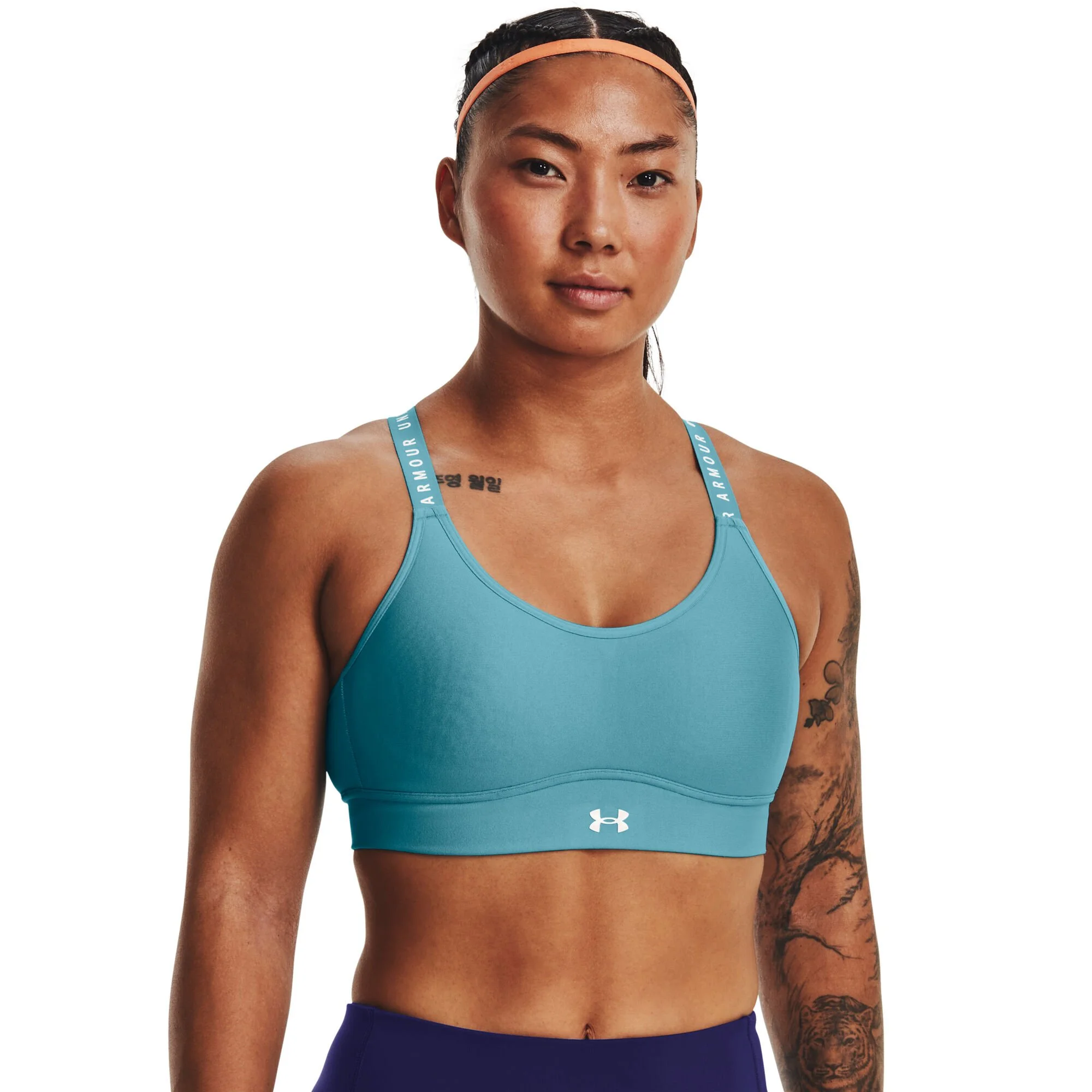 Under Armour Infinity Mid Covered Reggiseni Sportivi Donna - Turchese - immagine 5