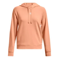 Under Armour Rival Terry Felpa Con Cappuccio Donna - Albicocca