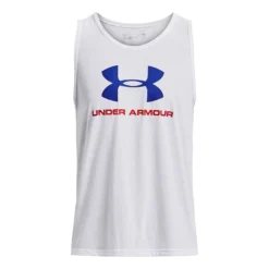 Under Armour Sportstyle Logo Graphic Canottiera Uomini - Bianco, Blu