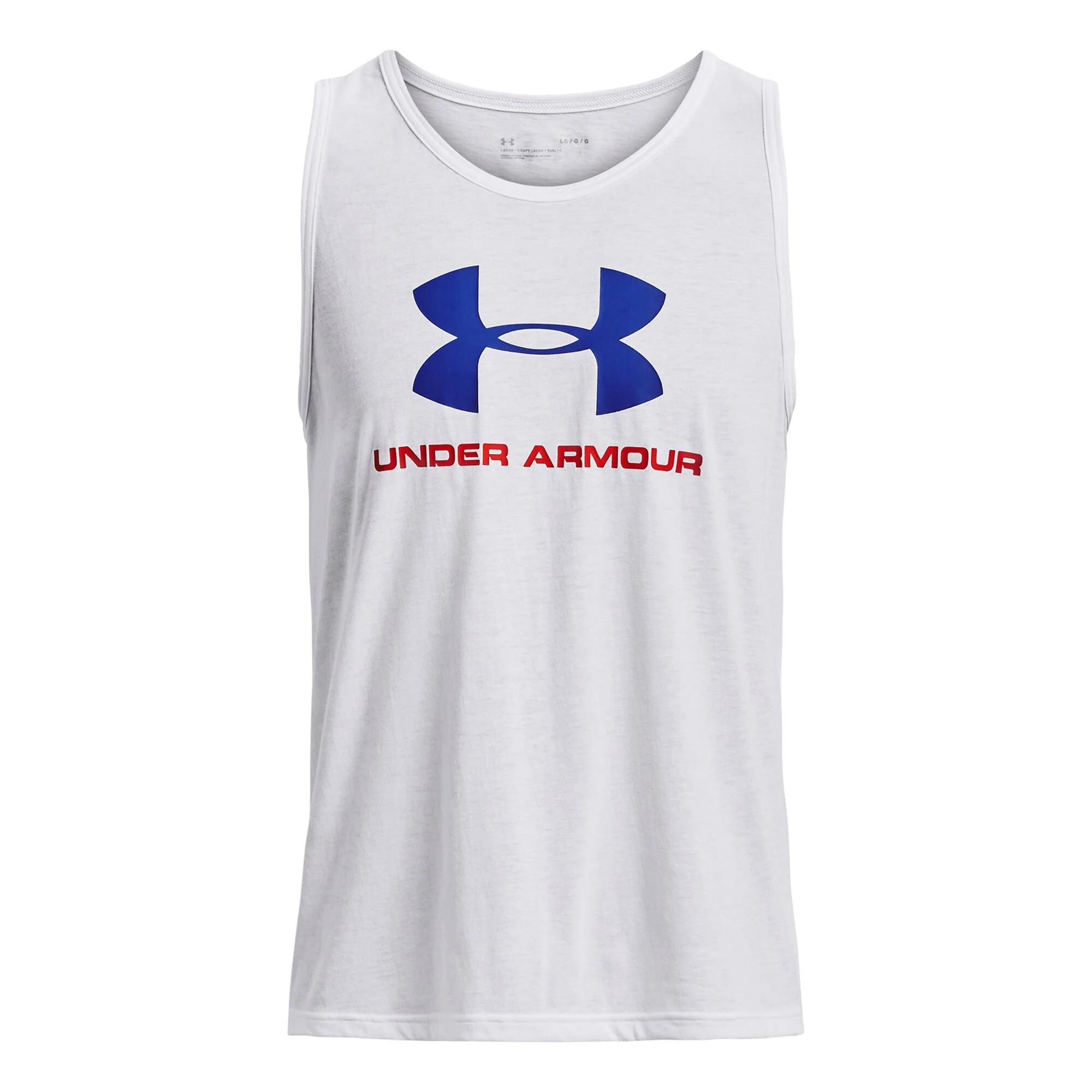 Under Armour Sportstyle Logo Graphic Canottiera Uomini - Bianco, Blu