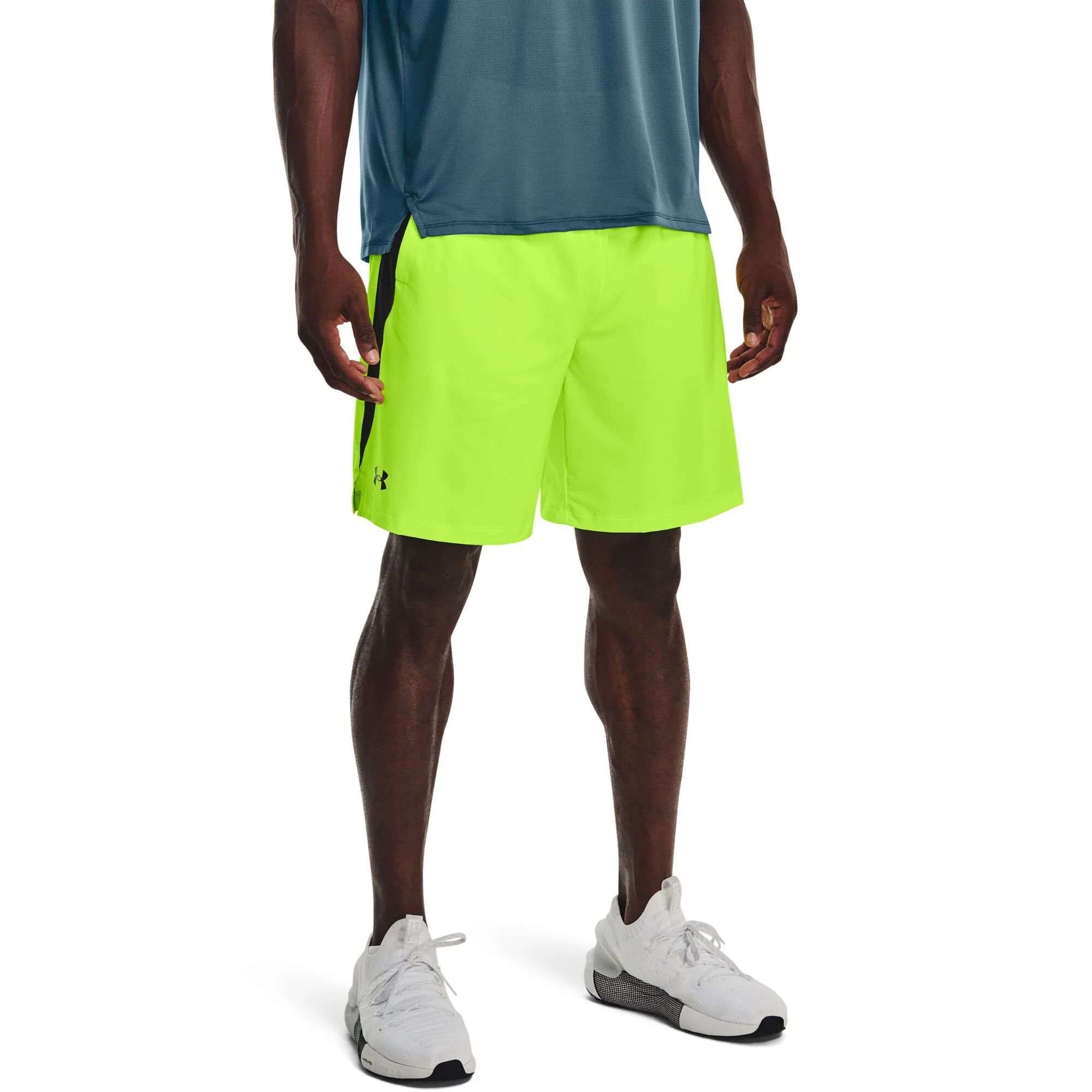 Under Armour Tech Vent Pantaloncini Uomini - Lime, Nero - immagine 3