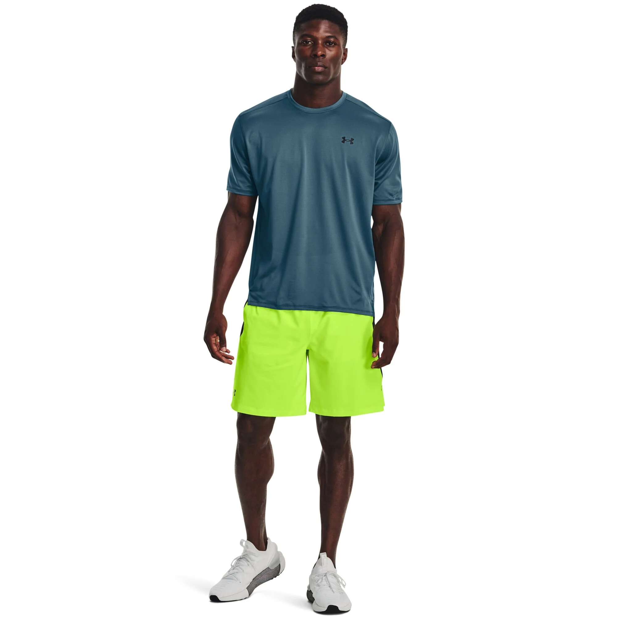 Under Armour Tech Vent Pantaloncini Uomini - Lime, Nero - immagine 5