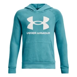 Under Armour Felpa Con Cappuccio Ragazzi - Turchese, Bianco