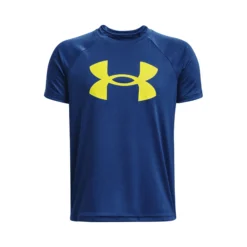 Under Armour Big Logo Maglietta Ragazzi - Blu, Giallo