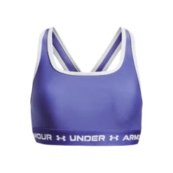 Under Armour Crossback Mid Solid Reggiseni Sportivi Ragazze - Viola, Bianco