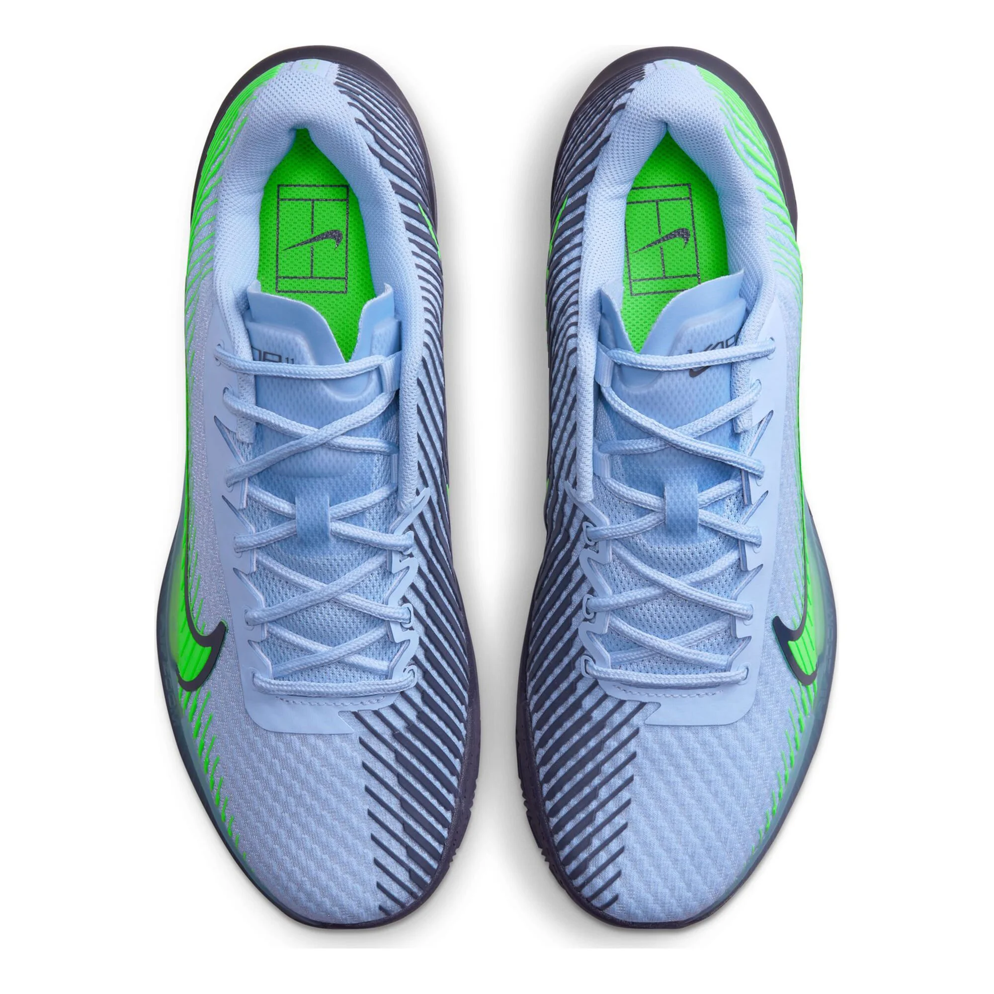 Nike Zoom Vapor 11 Scarpa Per Terra Rossa Uomini - Blu Chiaro, Verde Neon - immagine 3