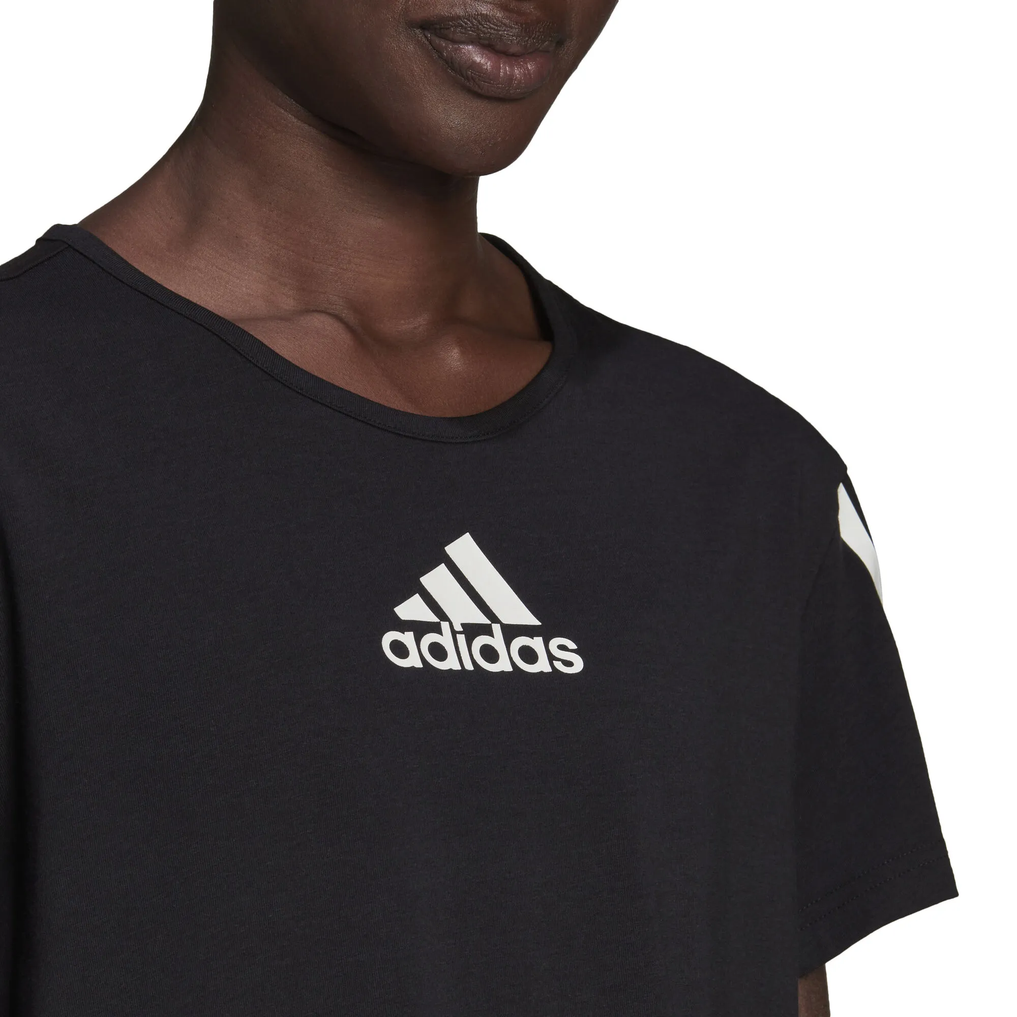 ADIDAS Cotton-Touch Cropped Maglietta Donna - Nero - immagine 5