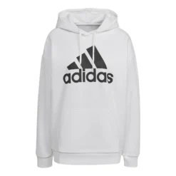ADIDAS Essentials Logo Boyfriend Fleece Felpa Con Cappuccio Donna - Bianco