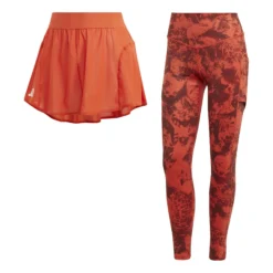 ADIDAS Paris MA Skirt & Calzamaglia Donna - Rosso, Rosso Scuro