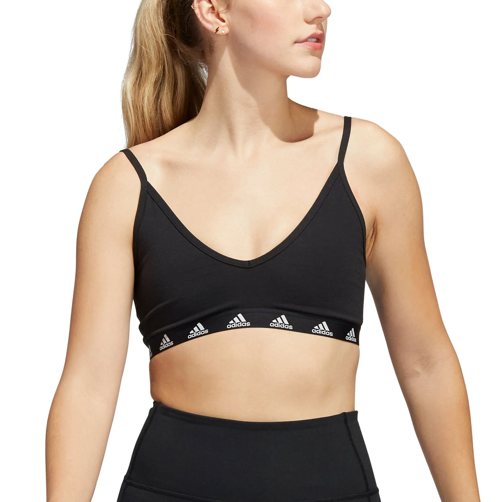 ADIDAS Purebare Light-Support Reggiseni Sportivi Donna - Nero, Bianco - immagine 3