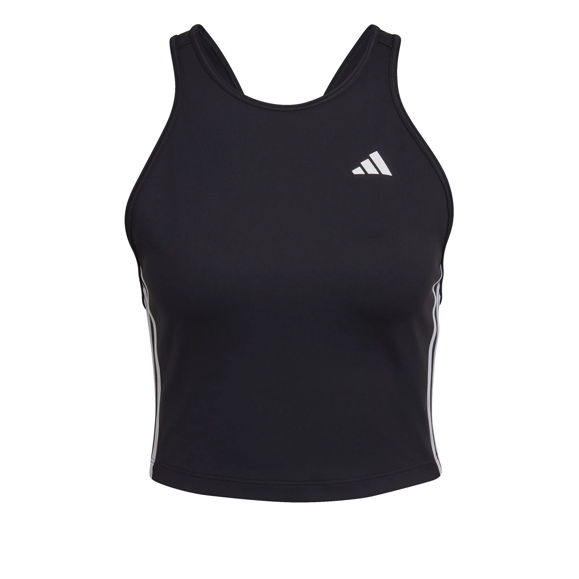 ADIDAS AEROREADY Made For Training 3-Stripes Crop Canottiera Donna - Nero, Bianco