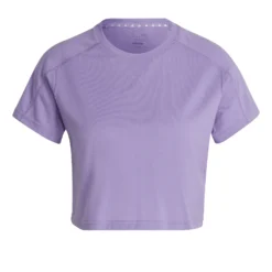 ADIDAS Essentials AEROREADY Train 3 Bar Logo Crop Maglietta Donna - Lilla