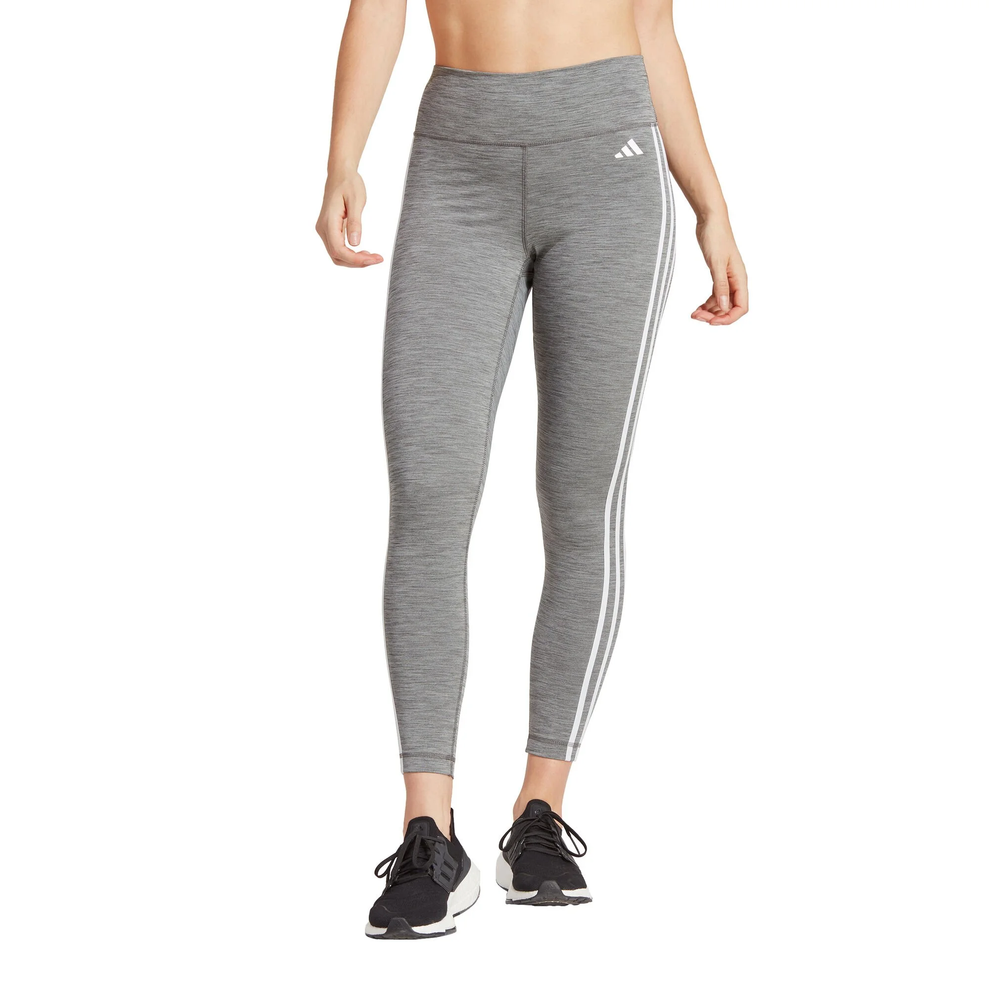 ADIDAS Essentials Train 3-Stripes High-Waisted Calzamaglia Donna - Grigio - immagine 2