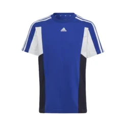 ADIDAS Colorblock 3-Stripes Regular Fit Maglietta Ragazzi - Blu, Bianco