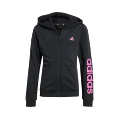ADIDAS Linear Felpa Ragazze - Nero, Rosa