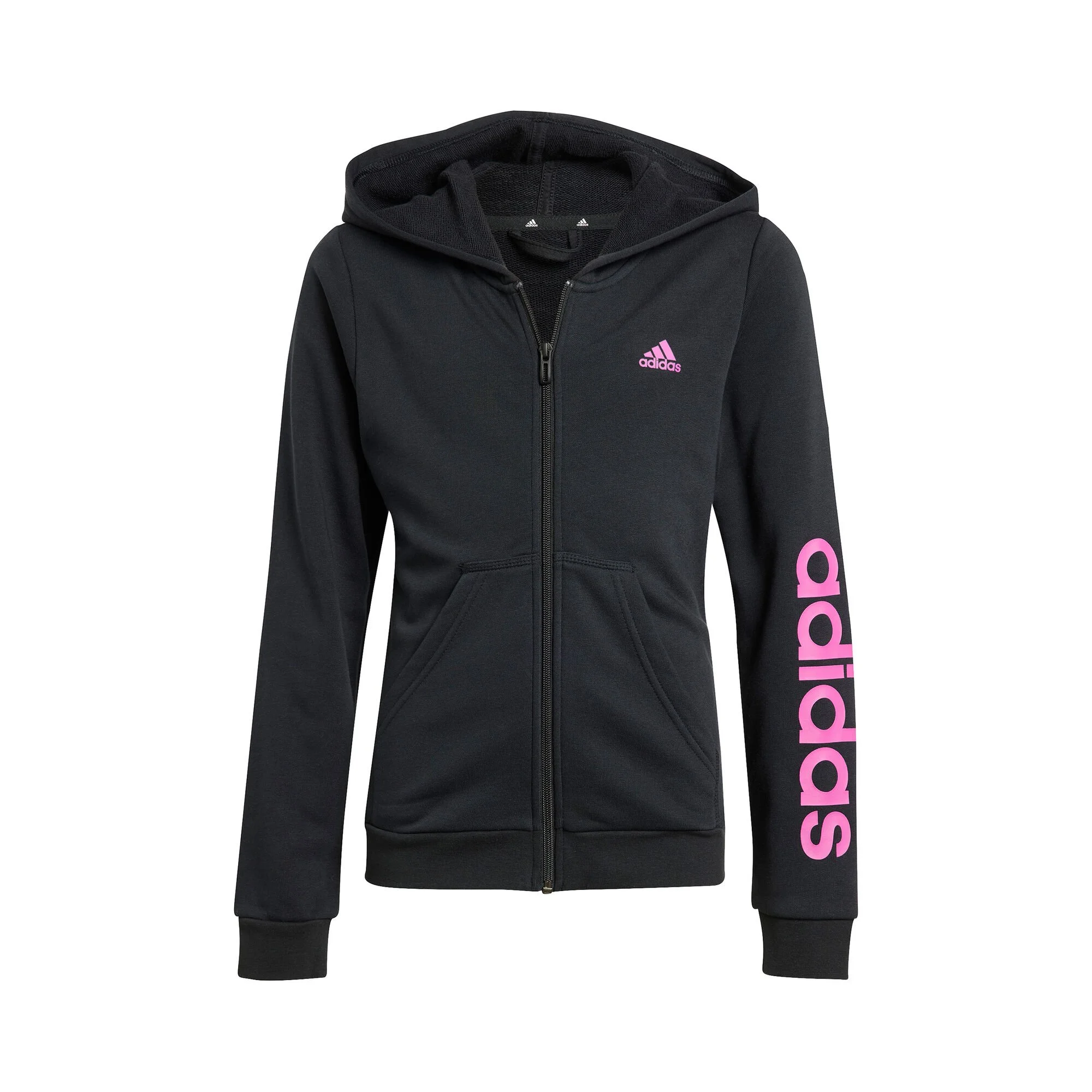 ADIDAS Linear Felpa Ragazze - Nero, Rosa