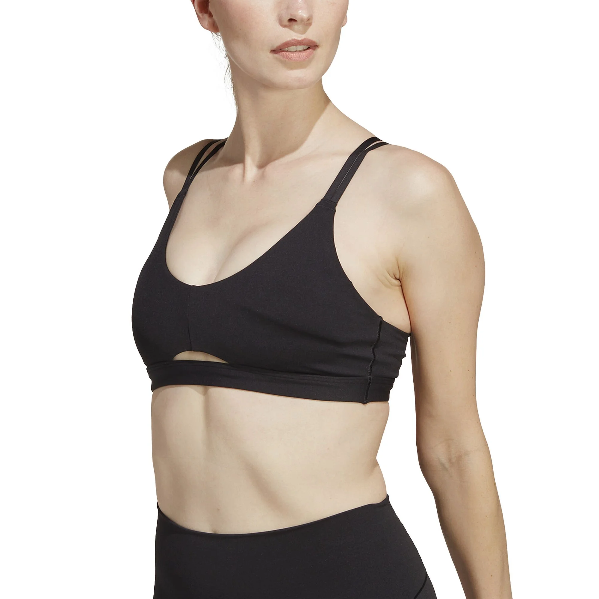 ADIDAS YO Long Studio Low-Support Reggiseni Sportivi Donna - Nero - immagine 6