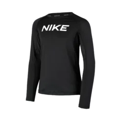 Nike Dri-Fit Pro Manica Lunga Ragazzi - Nero, Bianco