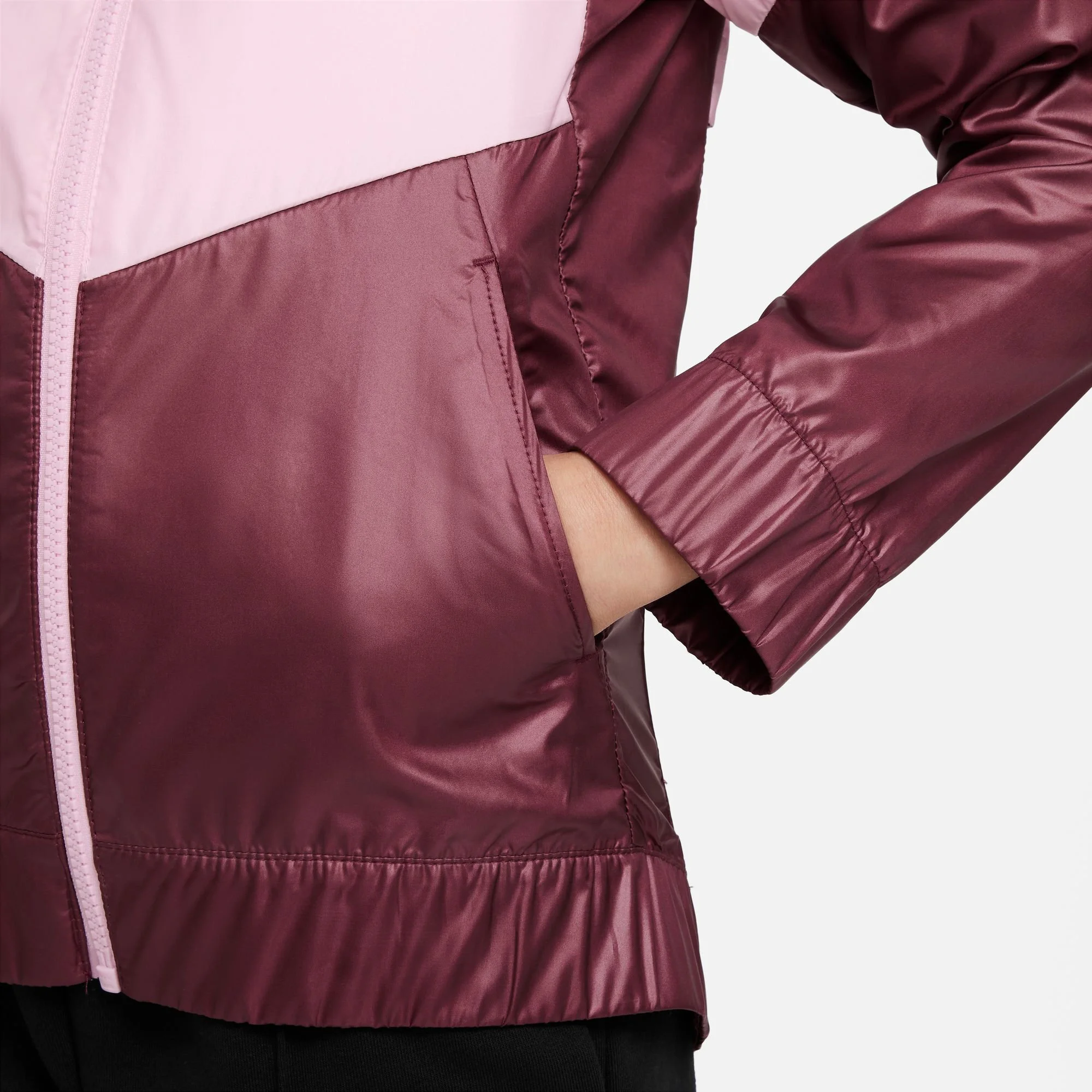 Nike Sportswear Windrunner Giacca Da Allenamento Ragazze - Rosso Scuro, Rosa - immagine 4