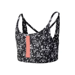 Nike Dri-Fit Icon Indy All Over Print Reggiseni Sportivi Bambini - Nero, Bianco