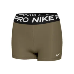 Nike Pro 3in Pantaloncini Donna - Verde, Nero