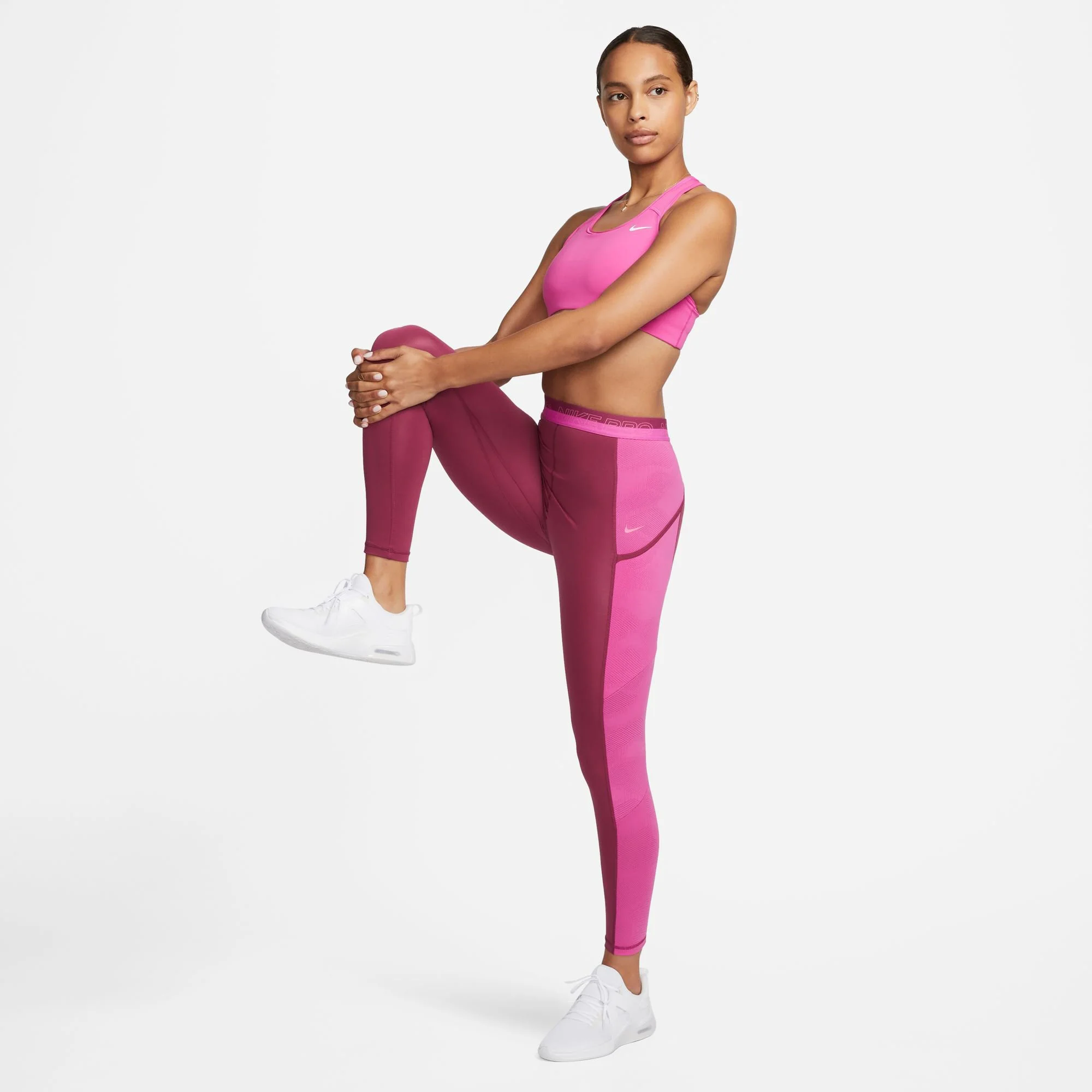 Nike Dri-Fit Performance Heritage Calzamaglia Donna - Rosso, Rosa - immagine 7
