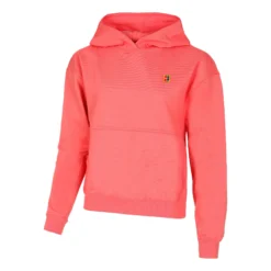 Nike Dri-Fit Court Heritage Fleece Felpa Con Cappuccio Donna - Corallo
