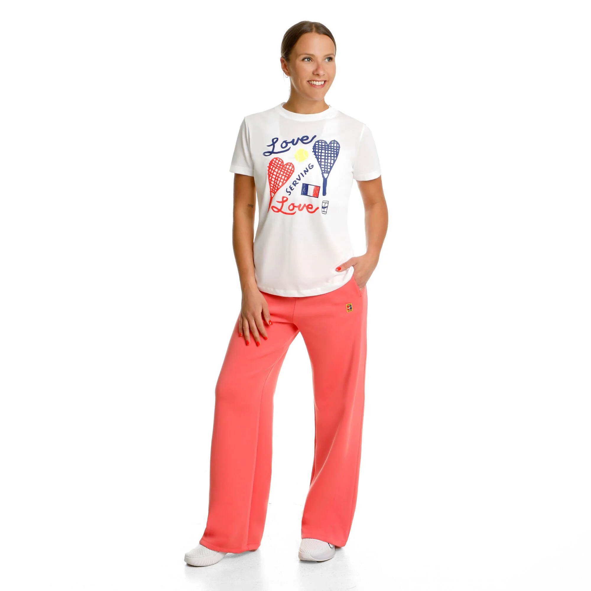 Nike Dri-Fit Court Heritage Pantalone Da Allenamento Donna - Corallo - immagine 4