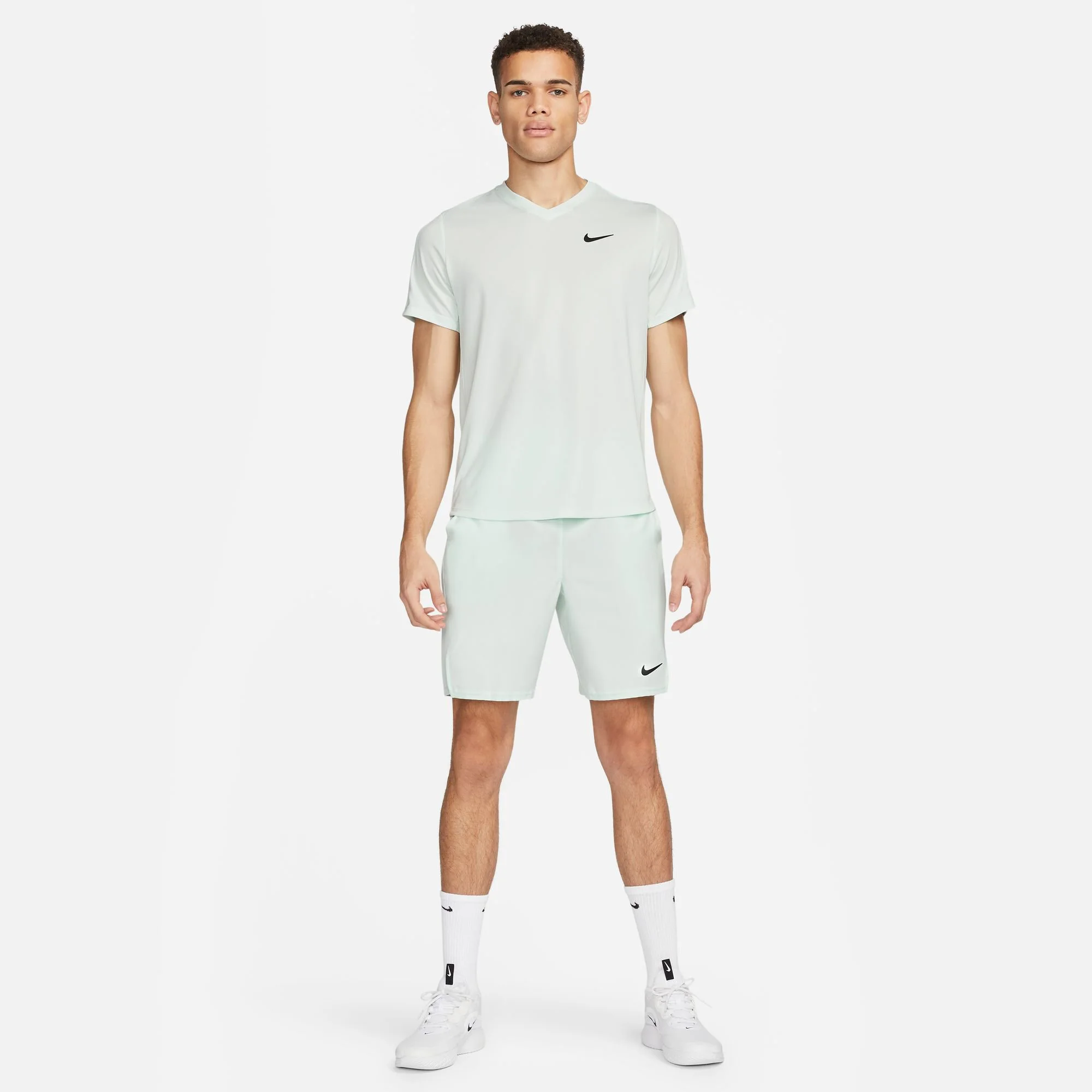 Nike Dri-Fit Court 9in Pantaloncini Uomini - Mint - immagine 5
